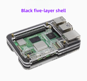 Acryl transparente 5-Lagen-Schale für Raspberry Pi 5 Effizientes elektronisches Zubehör für die Wärme ableitung - Product Image 2