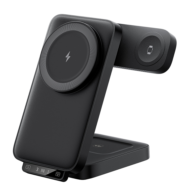 อุปกรณ์ชาร์จไร้สาย4 IN1สีดำ