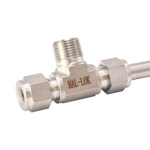 Thép không gỉ đôi <span class=keywords><strong>ferrule</strong></span> phù hợp 1/4 "kết nối đôi <span class=keywords><strong>ferrule</strong></span> Parker loại nén phụ kiện chủ đề Nam chi nhánh Tee - Product Image 5