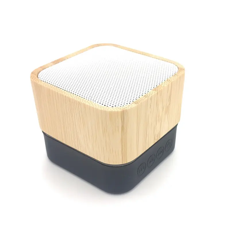 Квадратный бамбуковый и деревянный Bluetooth беспроводной динамик портативный наружный адаптер для карты светящийся басовый подарок динамик