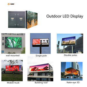 Cartelera digital LED para exteriores de Yake, instalación fija de alta resolución, pantalla de visualización gigante LED P6 P8 P10