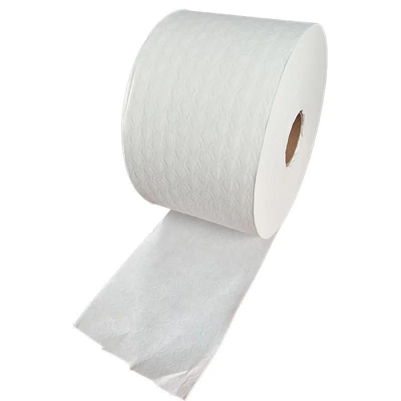 Personalizado Spunlace Woodpulp + Viscose Flushable Tecido Não Tecido Rolls Para Papel Higiênico e Toalhetes Húmidos Tecido Não Tecido