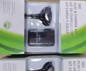 Xbox360バッテリー用充電ケーブル付き交換用バッテリーXbox360ワイヤレスゲームパッドコントローラーバッテリー用2個4800mAh - Product Image 2