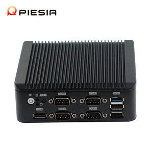 Piesia Fanless Mini Pc J1900 Win10 LinuxシンクライアントPc、2 * RS232デュアルLAN産業用デスクトップコンピューターケース - Product Image 5
