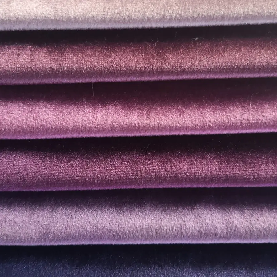 Venda por atacado brilhante tecido veludo liso para móveis sofá estofados têxtil hotel