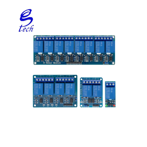 Venta al por mayor de fábrica Módulo de relé de 5V 12V 24V con salida de relé optoacoplador Módulo de relé de 1 2 4 6 8 vías