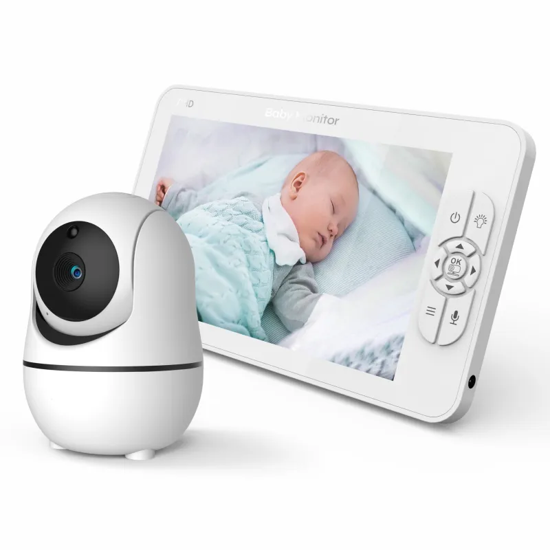 Monitor de bebé con pantalla grande de 7,0 ", Monitor de bebé con monitoreo de temperatura de 960 pies, Audio bidireccional, cámara inalámbrica con visión nocturna
