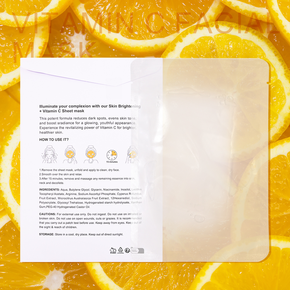 Masque éclaircissant en feuille de vitamine C
