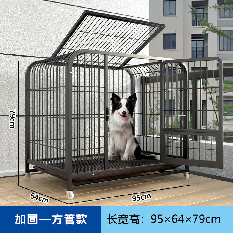 สีดำ - 95*64*79 ซม., สำหรับสัตว์เลี้ยงที่มีน้ำหนักไม่เกิน 45 ชั่ง