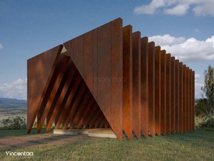 Vincentaa Corten çelik heykel yeni tasarım açık Park sanat heykel tedarikçisi kamu sanat