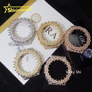 Hip hop spicky Thorn thiết kế ga2100 Buss xuống moissanite xem bezel tùy chỉnh Iced ra trường hợp đồng hồ cho nam giới - Product Image 2