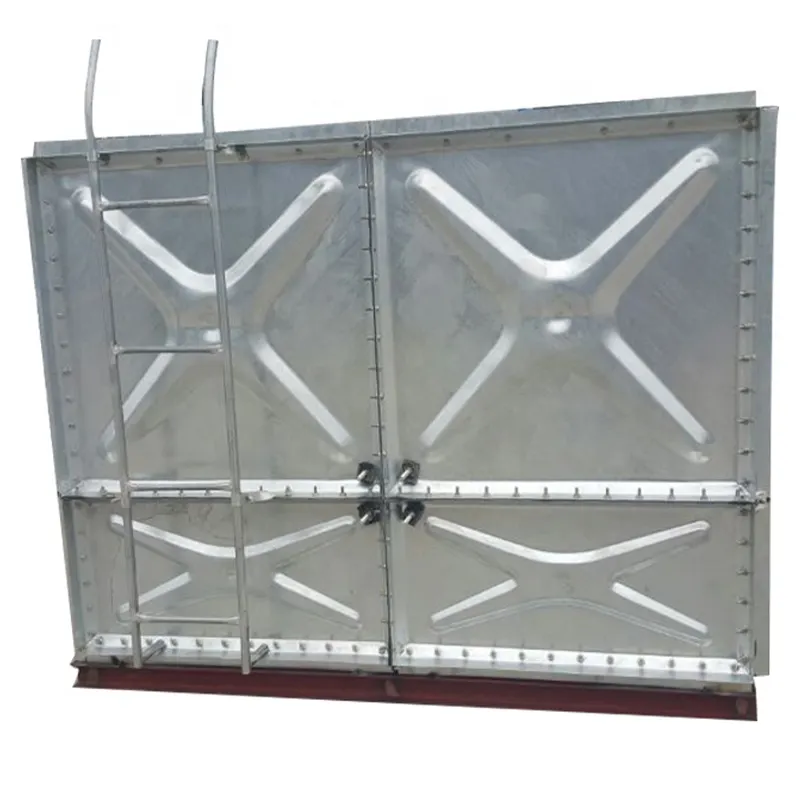 Factory suppliers easy installation pressed hdg galvanizing steel overhead galvanized water tank
