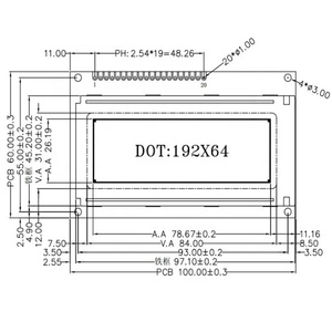 Factory <strong>wholesale</strong> 19264 dot matrix lcd stn graphic display <strong>lcm</strong> 192x64 lcd display module - Product Image 4