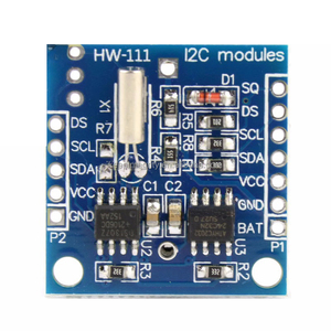 DS1307 Echtzeit-Überwachungsmodul RTC Zeittafel I2C-Schnittstellenspeicher Mikrocontroller Entwicklungskabel Zubehör - Product Image 1