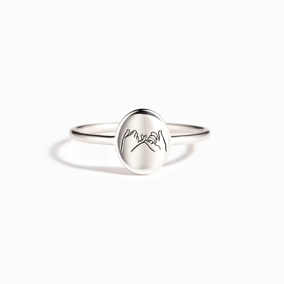 Anillo de compromiso ovalado de Plata de Ley 925 texturizado de la mano, anillo de compromiso ovalado elegante y delicado de plata, joyería fina para mujer