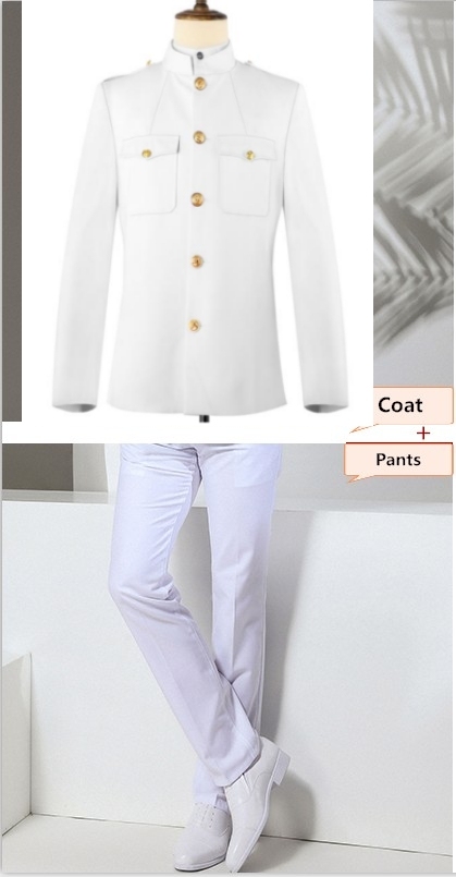 White jacket+pants without accessories