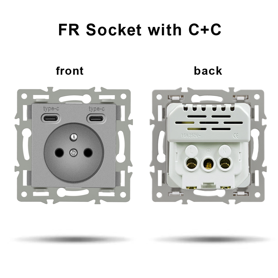 FR socket with Type-c and Type-c