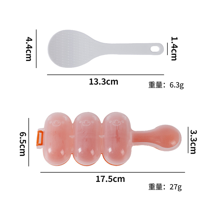 Opp bag orange Shaker + spoon set