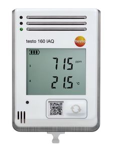 Testo 160 IAQ-Registrador DE DATOS Wi-Fi con pantalla y sensores internos para temperatura, humedad, CO2 y presión atmosférica - Product Image 2