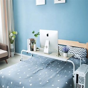 Mobile Height Adjustable Overbed <strong>Table</strong> Laptop <strong>Table</strong> Cart with Wheel <strong>Computer</strong> Desk <strong>Rolling</strong> <strong>Table</strong> for Medical Hospital Home Wood - Product Image 1