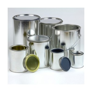 锡罐小圆形金属罐，带盖，用于油漆包装 - Product Image 4