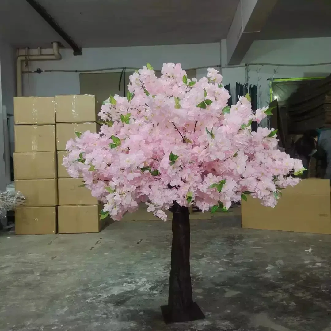 Árvore de flor de cerejeira artificial falsa, árvores de sakura rosas para decoração de casamento, restaurante de 8 pés e 10 pés