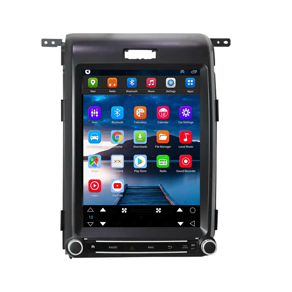 Lelv Android 13 bán buôn 12.1inch đài phát thanh xe cho FORD F150 2013-2015 Tesla phong cách Navigation RAM4GB rom64gb wifi 4 gam GPS