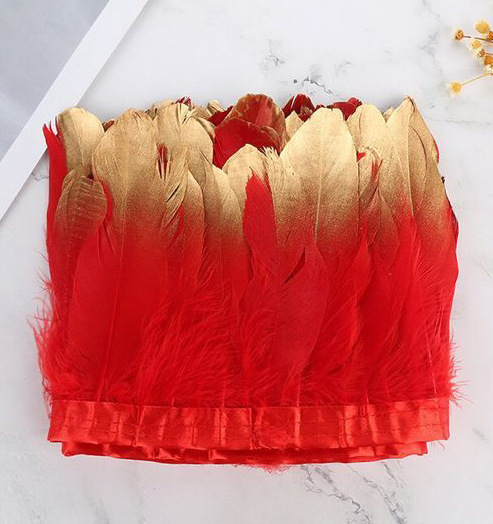 Rojo + puntas de oro