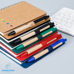 Impresión personalizada A5 cuaderno Kraft cuaderno espiral con notas adhesivas cuaderno promocional - Product Image 5