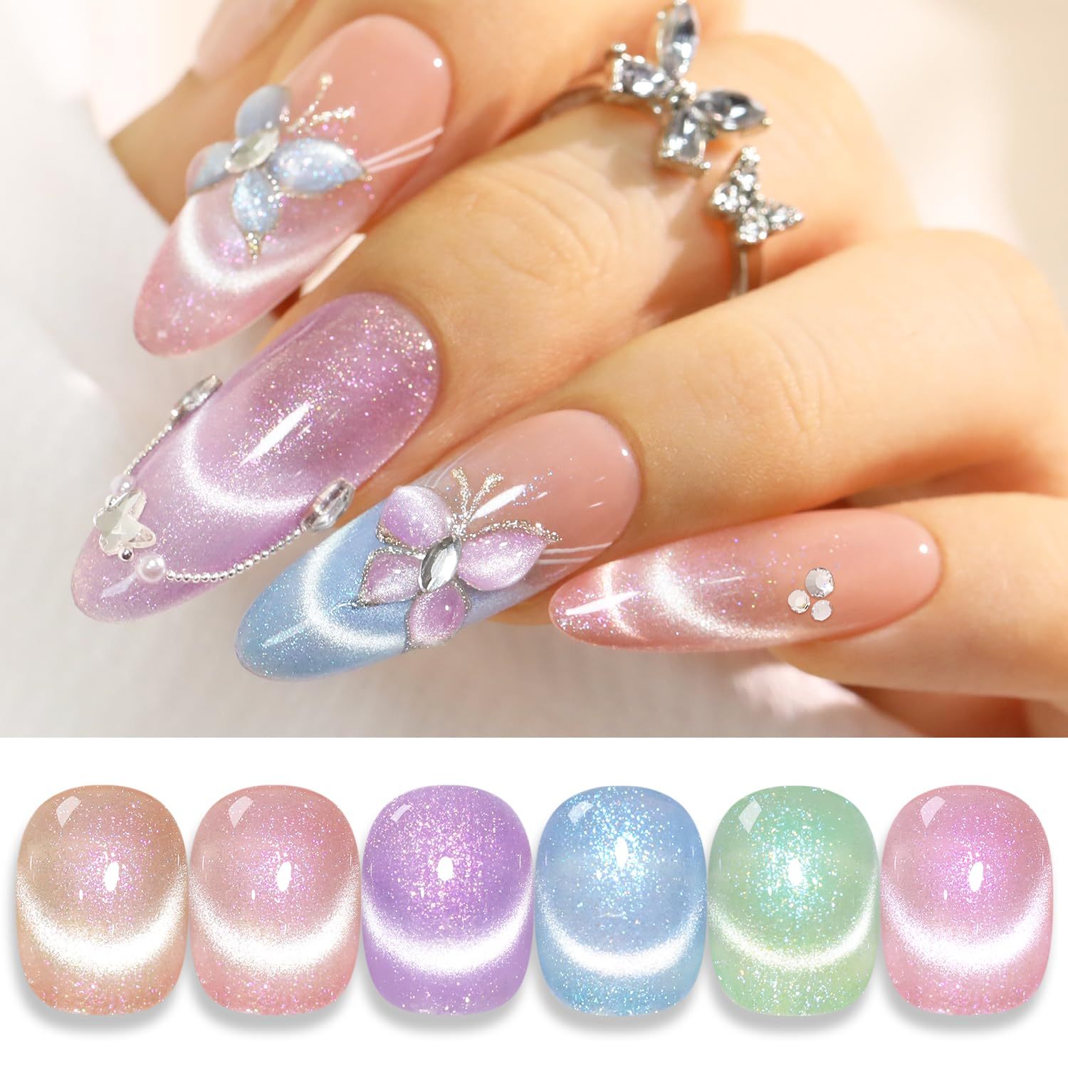 Mermaid Nude Pink Blue Green Purple
