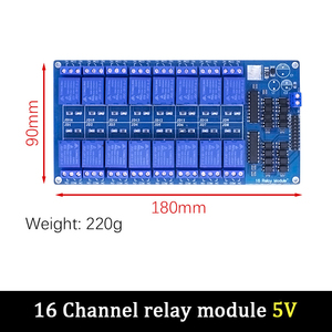 Modulo di schermatura relè a 16 canali DC 5V 12V, con optoaccoppiatore LM2576 modulo relè di alimentazione di interfaccia microcontrollore - Product Image 4