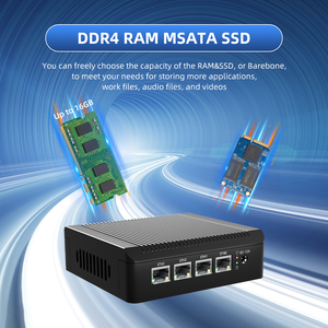 <strong>Network</strong> Server Pfsense Intel J4125 8GB RAM DDR4 MSATA 256GB Win 10 Win11 Linux 4 LAN Industrial Mini Itx Firewall VPN Micro PC - Product Image 3