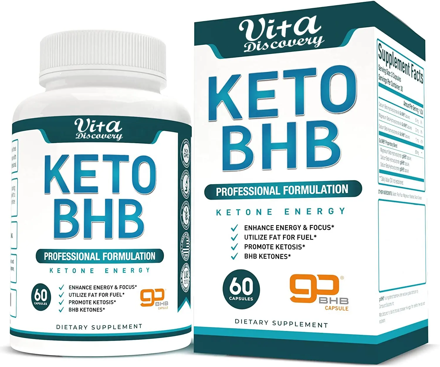 Premium keto cápsulas para perda de peso, ajuda na energia e no foco, queimador de gordura keto bhb
