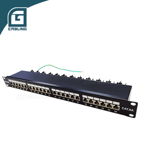 Gcabling 19 pulgadas 0.5U 2U 1u 48 puertos Cat6 Patch panel 48 puertos 1u RJ45 CAT 7 24 puertos Patch panel Cat6 cat 6 Patch panel - Product Image 6