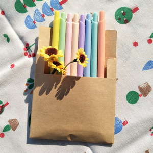 塑料廉价多色直圆珠笔，带帽定制印刷文具标志 - Product Image 4