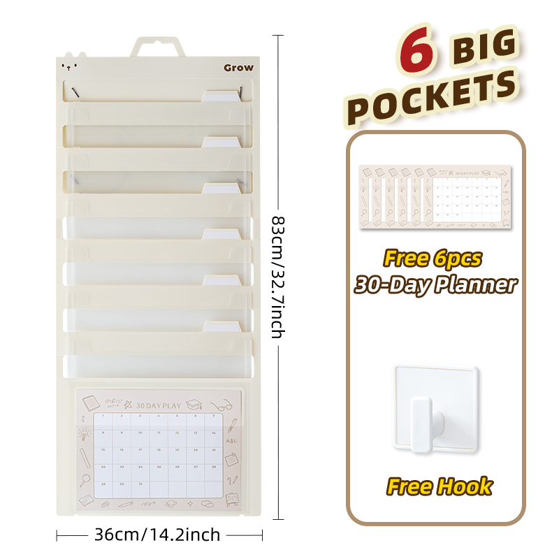 Blanc 6 grandes grilles + plan 30 jours