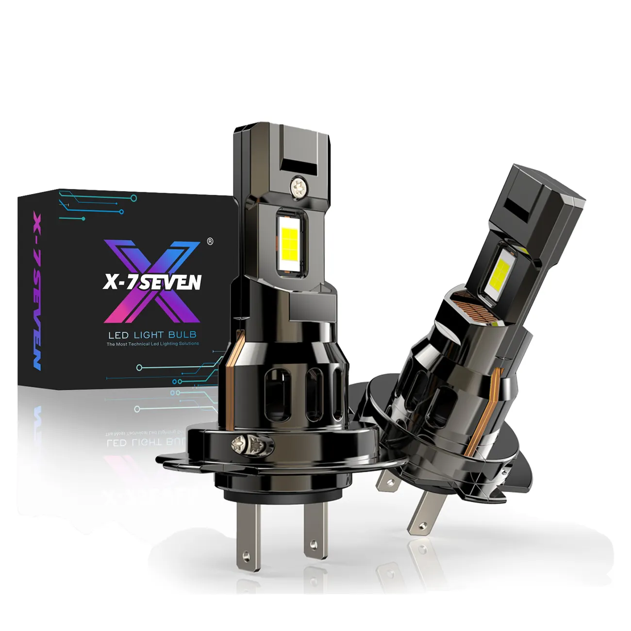 X-7SEVEN fabrikpreis 2024 MINI S 72 W 10000LM 9004 CSP-Chips in Mini-Größe kabelloser Halogen-Ersatz H7 Led Scheinwerferlampe
