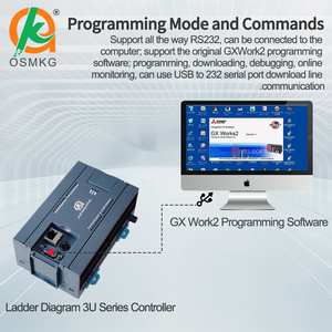 Oshangming Industrial Programmable Logic Controller 8 <strong>Input</strong> 8 Relay <strong>Output</strong> Plc Analog with RS232 RS485 <strong>Modbus</strong> Rtu for System