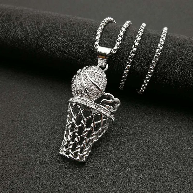 Silver single pendant, size 23