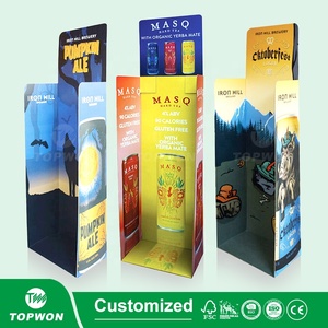 Espositore personalizzato per supermercato al dettaglio Pop espositore da pavimento in cartone espositore per birra - Product Image 5