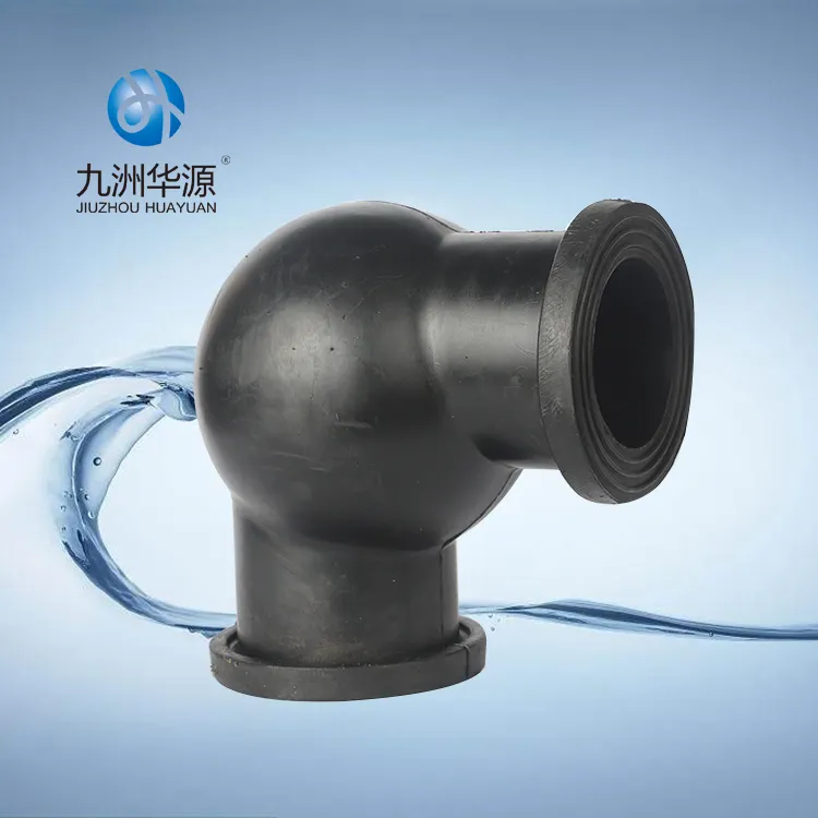 Huayuan-ajuste de tubería hdpe, brida curva reductora de codo de 90 grados