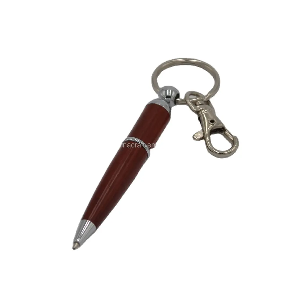 customizable gift wooden pen with keyring