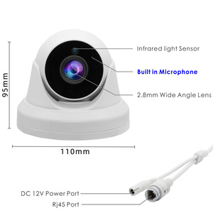4K 8MP Hik Compatible Dome Security <strong>Camera</strong> <strong>IR</strong> Infrared Night Vision with Audio Wide Angle Lens Wired Network <strong>Camera</strong> - Product Image 4
