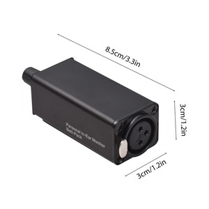 Amplificador de monitor en la oreja Amplificador de auriculares estéreo portátil con entrada XLR Enchufe de ajuste de volumen de salida de 3,5mm