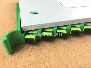 SC APC适配器45度安装光纤接头和贴片托盘，用于ODF街道机柜或光纤配线架中的光纤保护 - Product Image 5