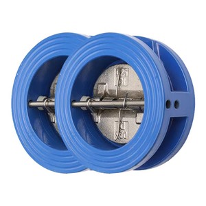 Jb/t 8937รุ่นมาตรฐาน DH77X-16ตัวเหล็กดัดแผ่นเหล็กเหนียว PN10 PN16เช็ควาล์วแบบจานคู่ - Product Image 4