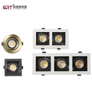 防眩光金色外壳GU10可定制瓦数9w 15w方形嵌入式COB Led筒灯 - Product Image 1