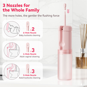 B10-P <strong>Pink</strong> Portable Rechargeable Electric <strong>Bidet</strong> Sprayer Type-C Convenient Travel <strong>Bidet</strong> Home on the Go Use Factory 5 Mode Feature - Product Image 4