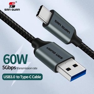 Toptan 60W tip C hızlı kablo naylon örgülü USB 3.0 USB C tipi kablo 3A hızlı şarj android telefon şarj kablosu - Product Image 3