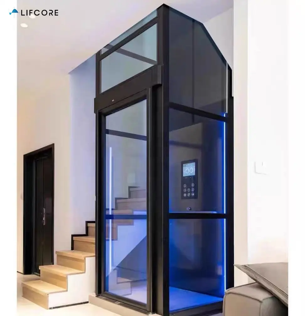 Elevador pequeño personalizado para el hogar, mini elevador residencial de 2 pisos para la casa